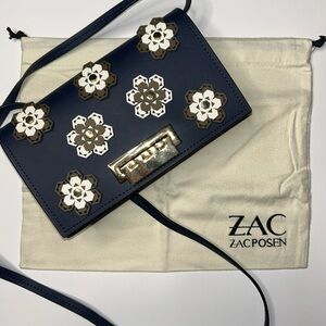 ZAC Zac Posen Blue Floral Crossbody Bag